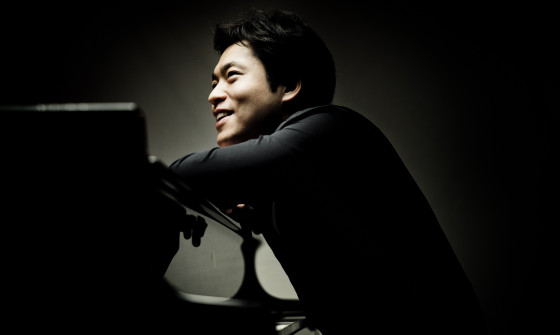 Sunwook Kim sat by a piano