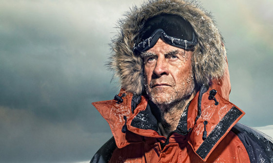 Sir Ranulph Fiennes outdoors wearing expedition gear
