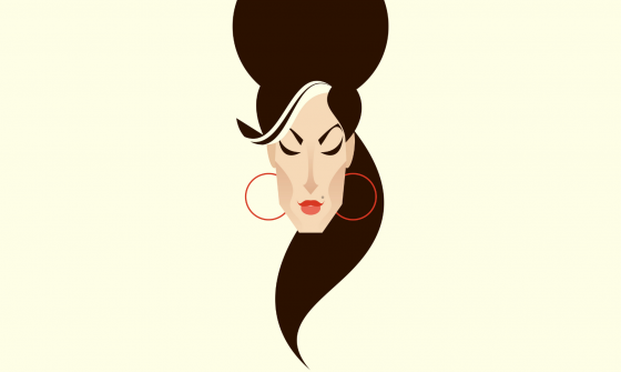 An illustration of Amy Winehouse