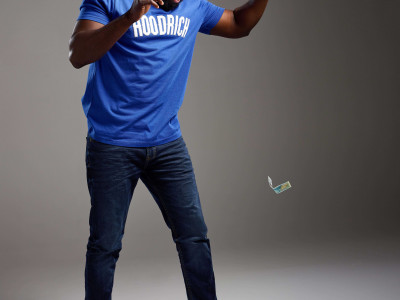 Kojo Anim drops a pound note onto a black cab model