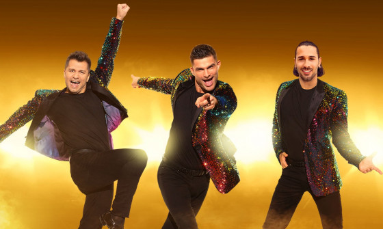 The boys jumping in various ways